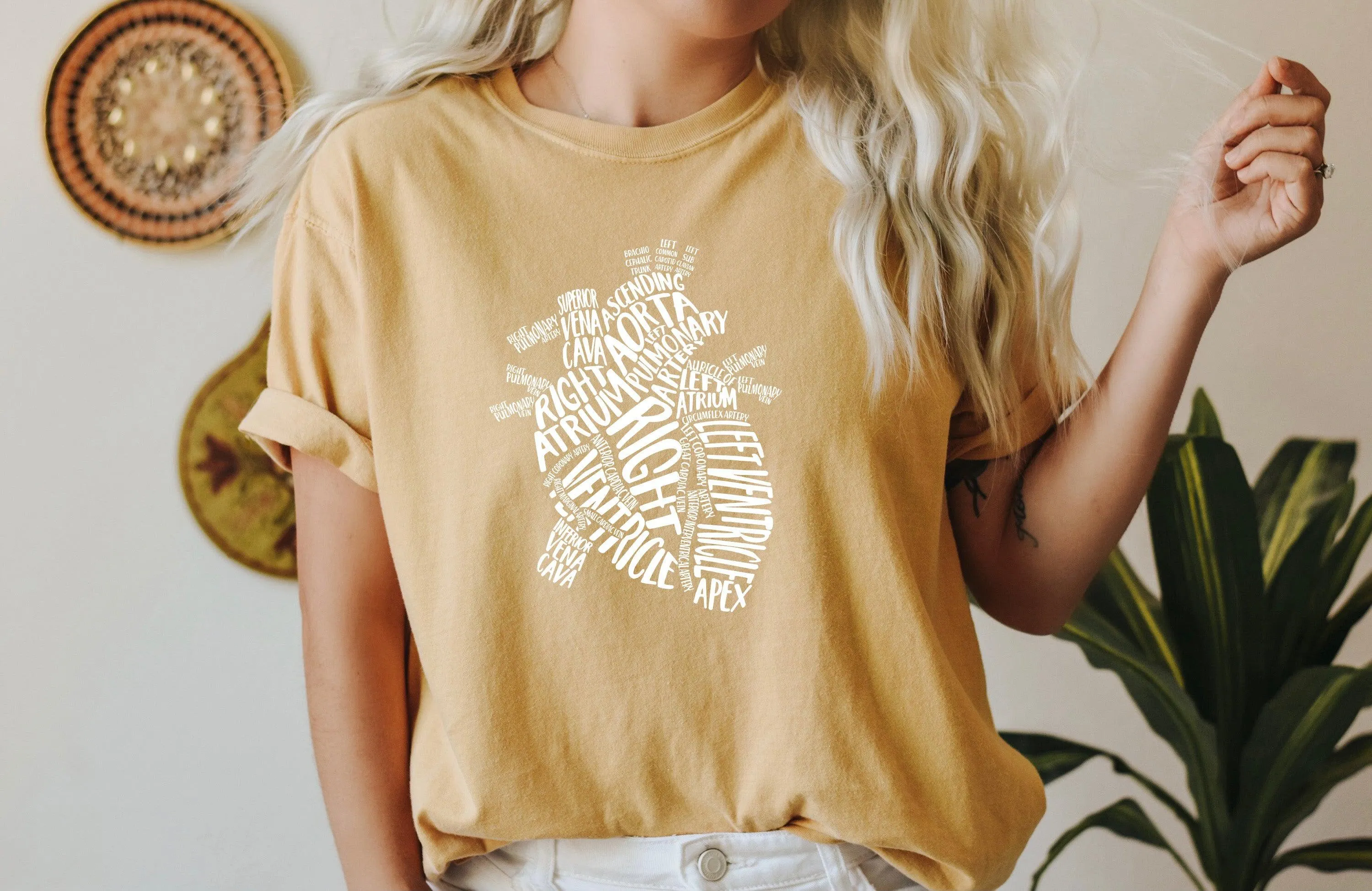 Heart Anatomy Comfort Colors T Shirt