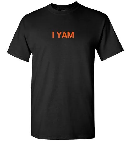 His & Hers, She's My Sweet Potato   I Yam, Short Sleeve T-Shirts, Black