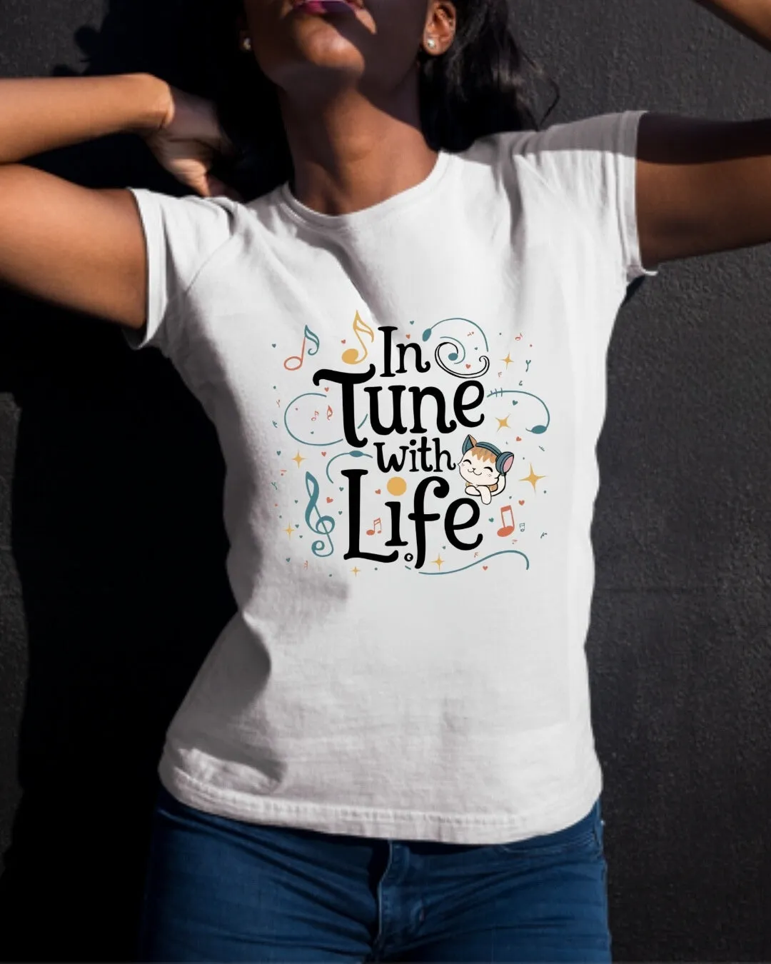 In Tune With Life Cotton T-Shirt