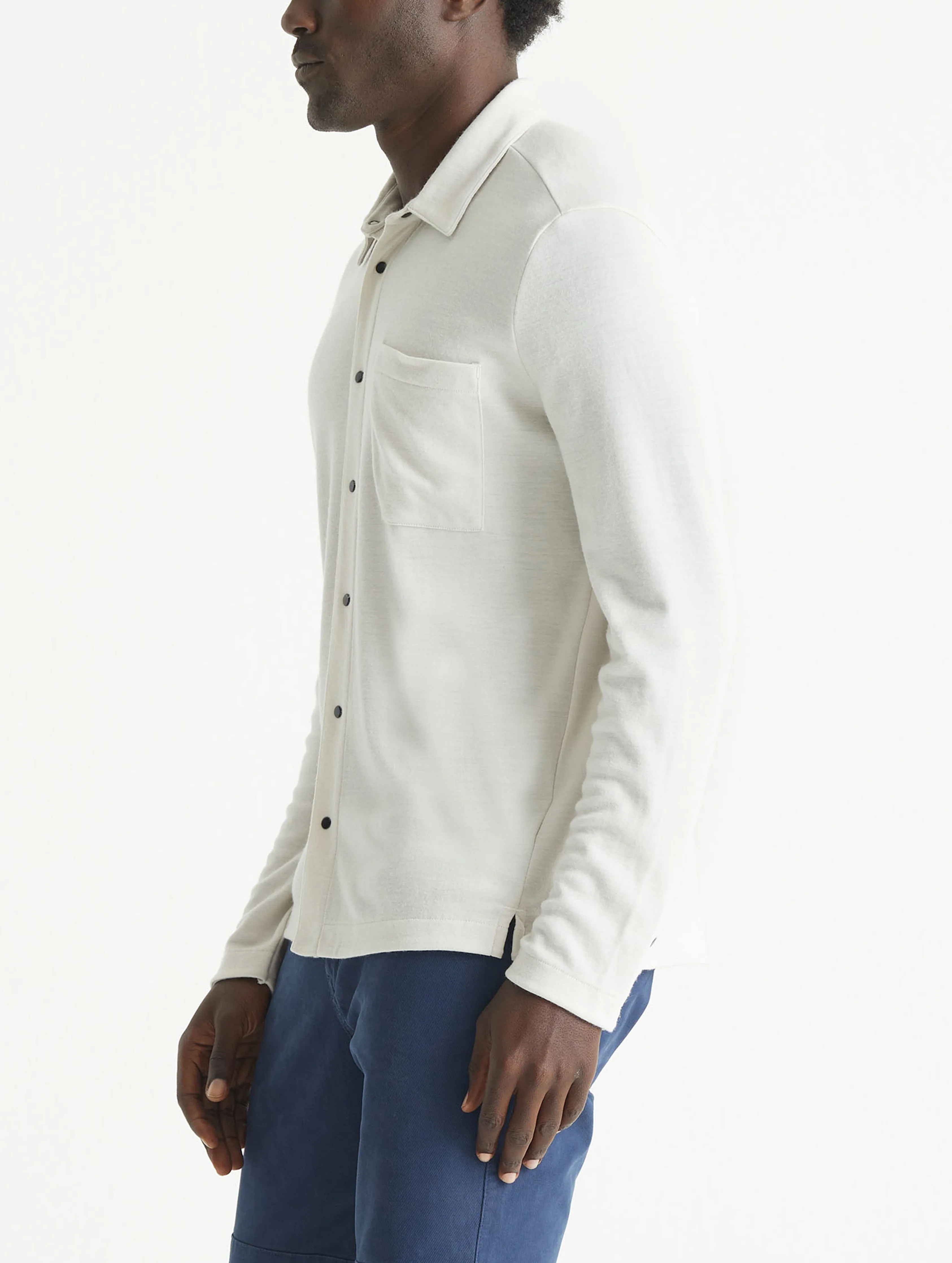 Japanese Merino Snap-Up - Bone