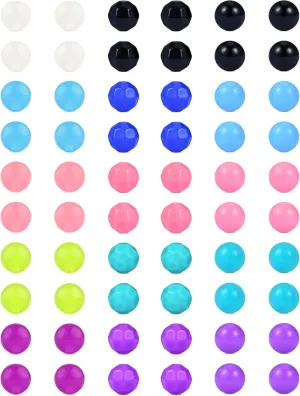 JFORYOU Replacement Balls for Piercing 14G Body Jewelry Piercing Parts for Nipple Rings Tongue Rings Industrial Barbell Belly Button Rings