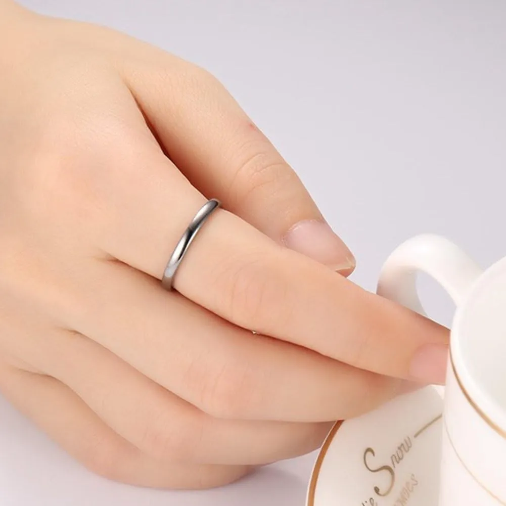 Jude Jewelers 2MM Tungsten Carbide Stackable Ring Plain Wedding Band