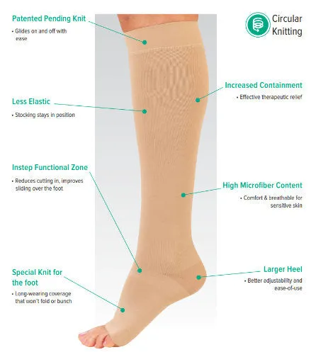 Juzo Move Thigh High, 30-40 mmHg, 5 cm Silicone Dot Band (3612AGFFSB)