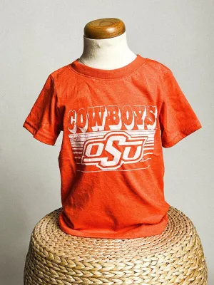 KIDS OSU Cowboys logo lines t-shirt orange