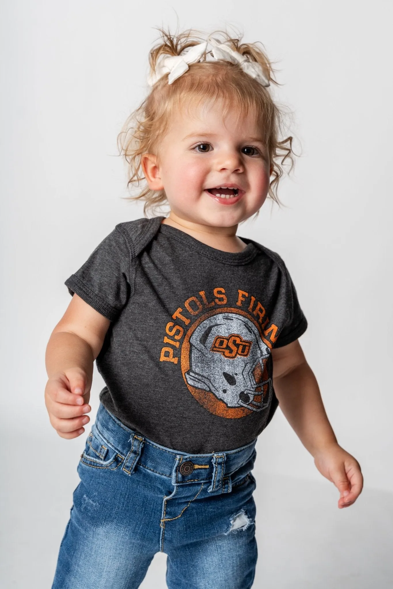 Kids OSU helmet circle onesie black