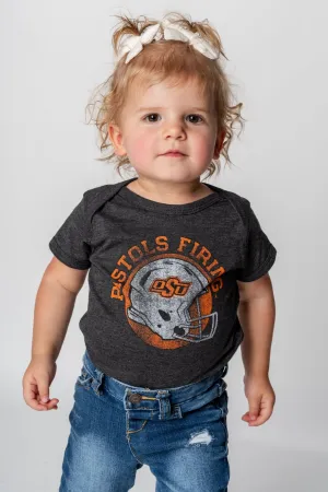 Kids OSU helmet circle onesie black