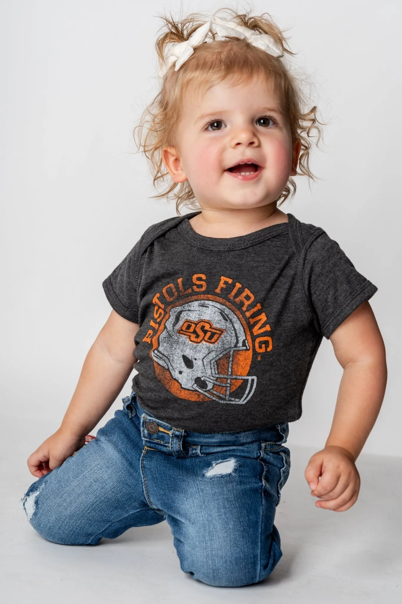 Kids OSU helmet circle onesie black