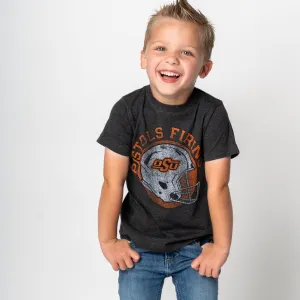 Kids OSU helmet circle t-shirt black