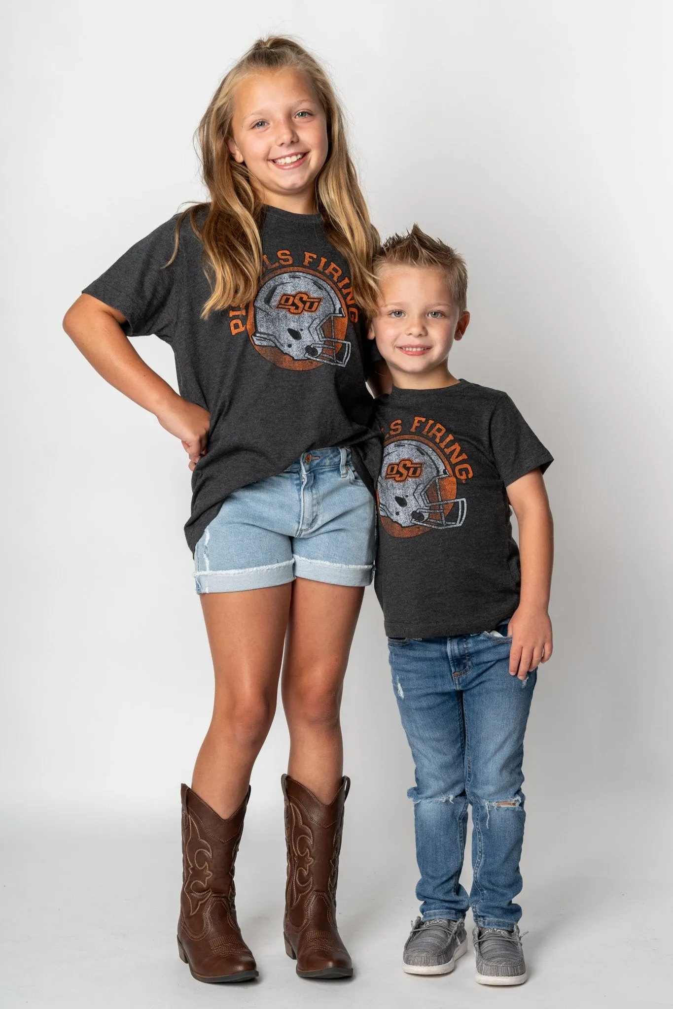 Kids OSU helmet circle t-shirt black
