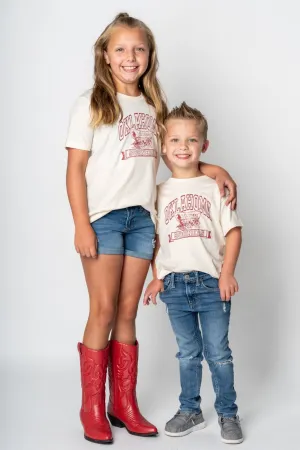Kids OU arch schooner t-shirt natural