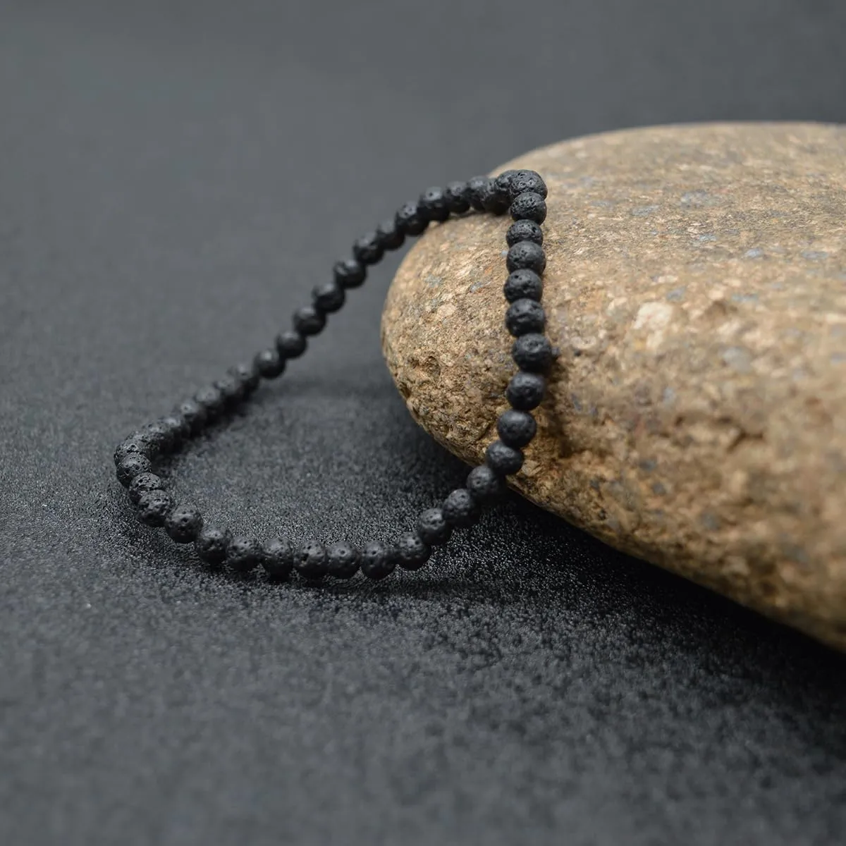 KIKILA 4mm Mini Gemstone Energy Bracelets Crushed Stone Beaded Bracelet Natural Stone Charm Beaded Small Couples Bracelets for Women