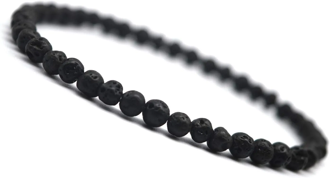KIKILA 4mm Mini Gemstone Energy Bracelets Crushed Stone Beaded Bracelet Natural Stone Charm Beaded Small Couples Bracelets for Women