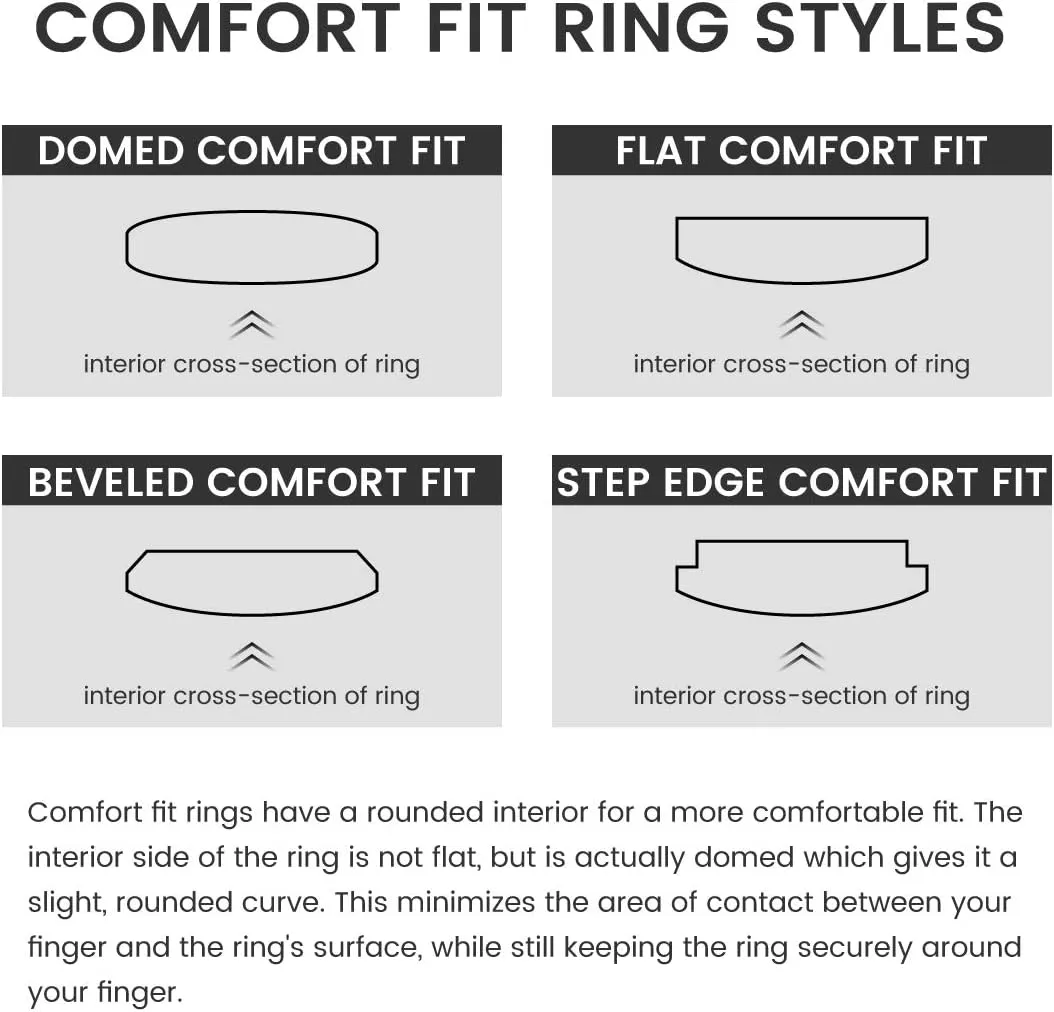 King Will Stainless Steel Wedding Ring for Men Women, Black/Silver Wdding Band Plated Matte Finish&Polished Beveled Edge with Laser I Love You, 2mm-8mm Wedding Ring Band Comfort Fit Size 4-15