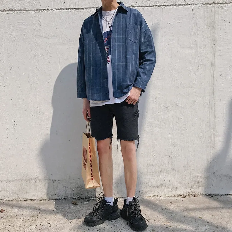 [Korean Style] Bazzy 3 Colors Plaid Shirts