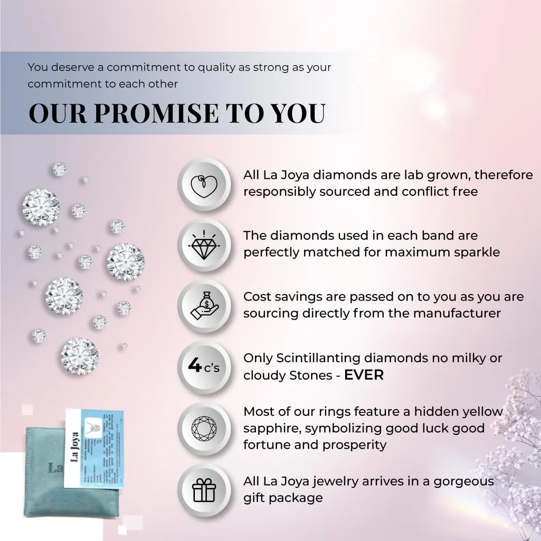Lab Grown Five Stone Diamond Rings for Women | 10K Solid Yellow and White Gold Certified 1/4-1 CT. TW. Diamond Anniversary Bands and Wedding Rings