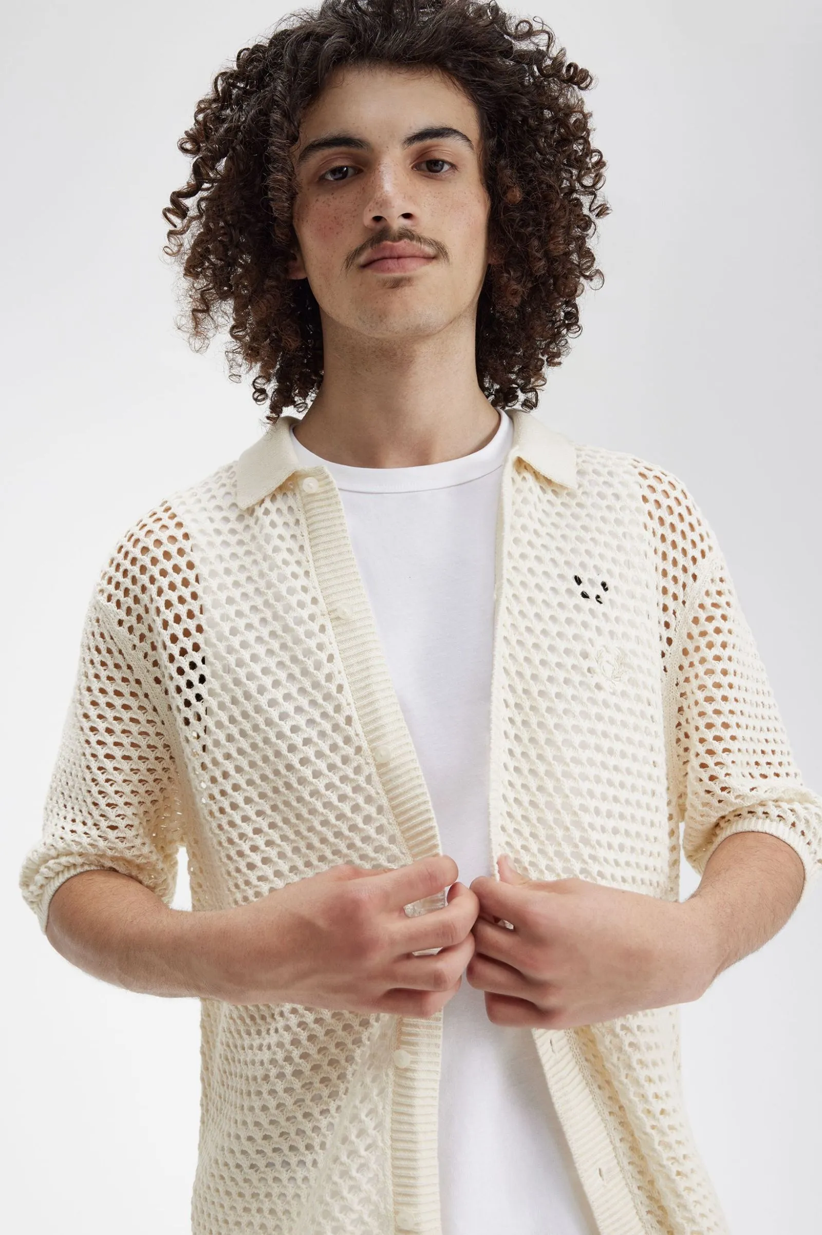 LACE BUTTON THROUGH SHIRT