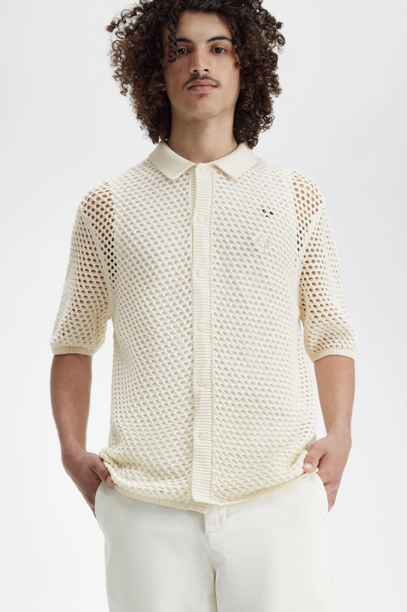 LACE BUTTON THROUGH SHIRT