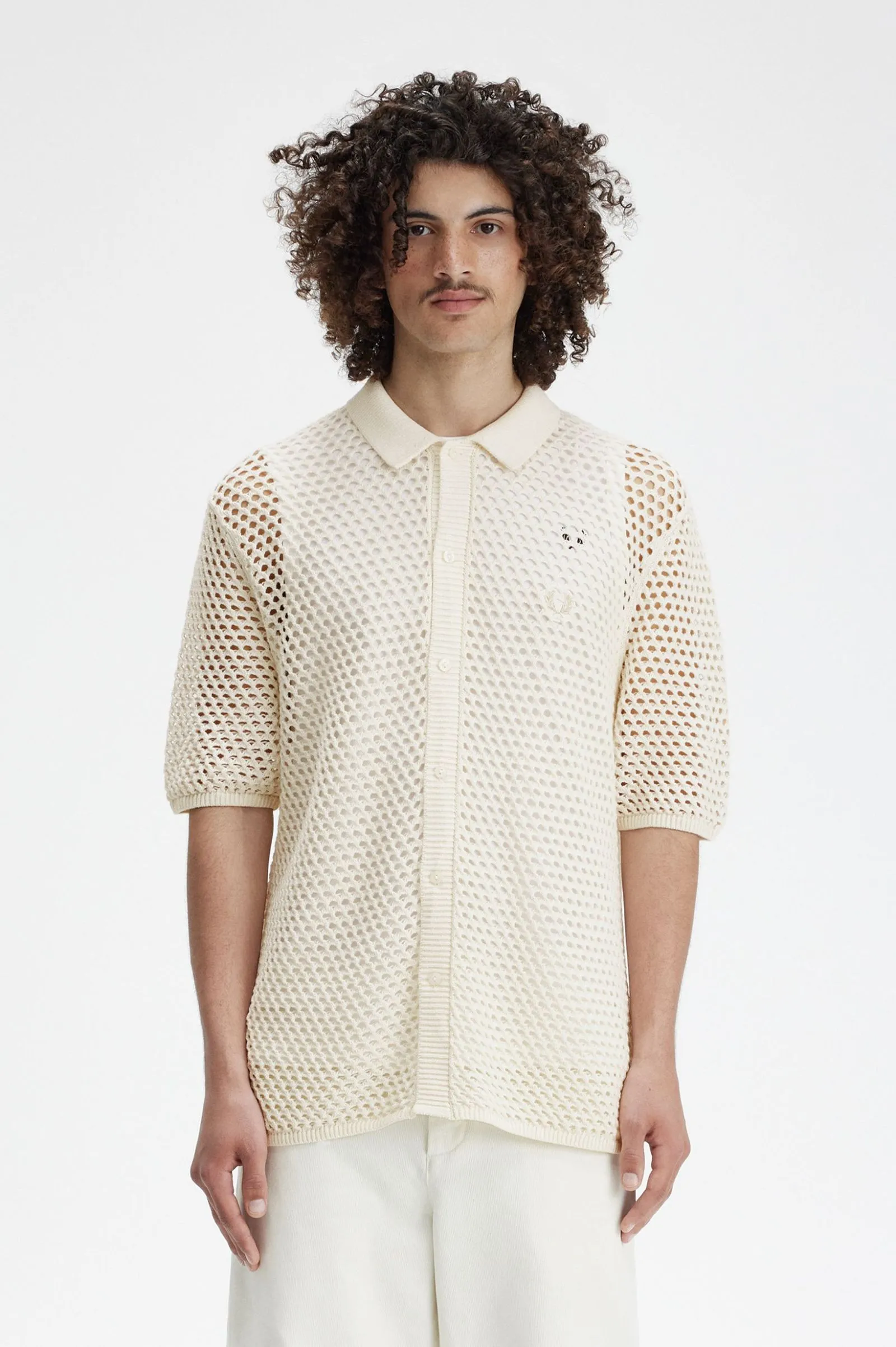 LACE BUTTON THROUGH SHIRT