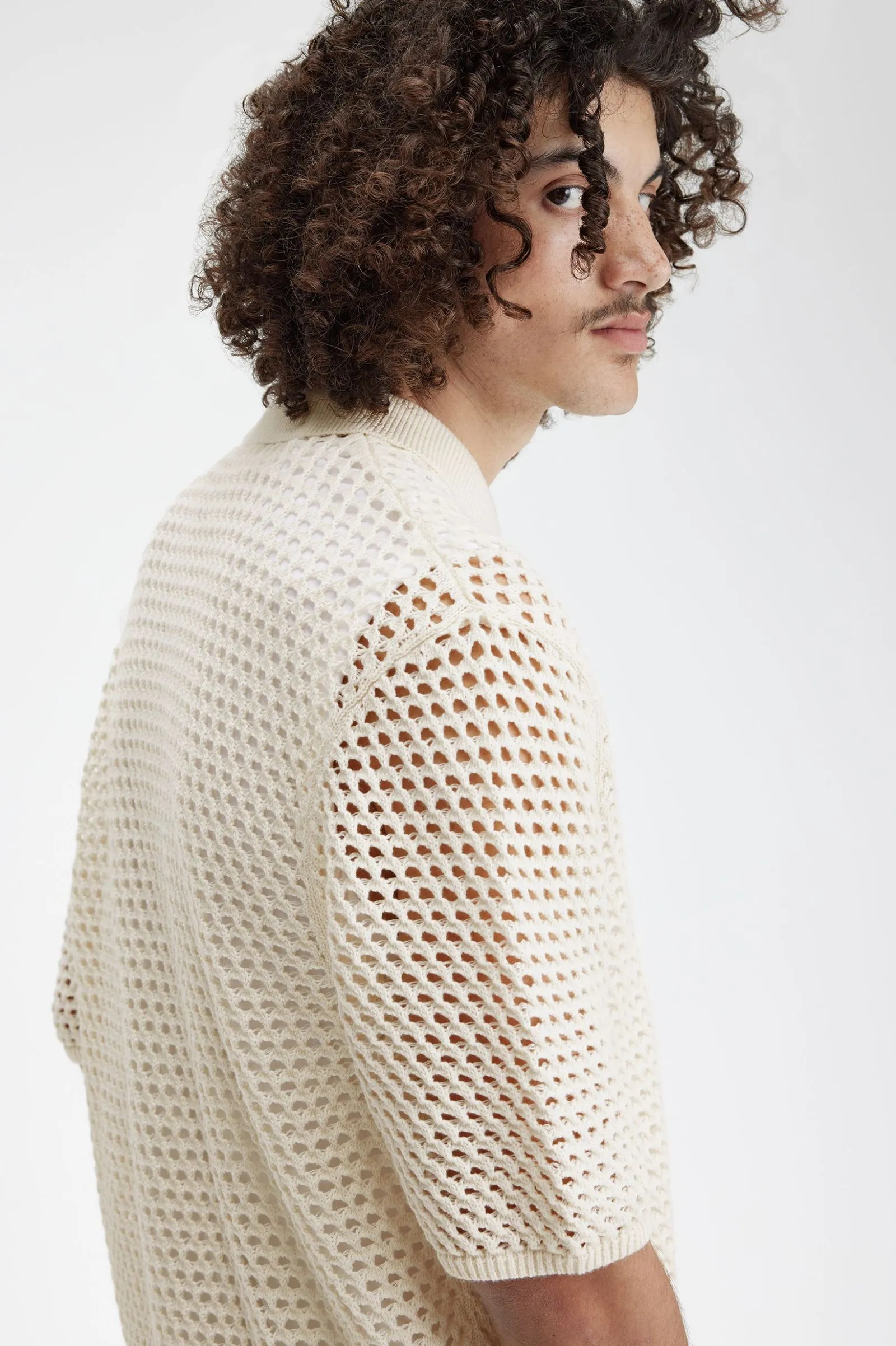 LACE BUTTON THROUGH SHIRT