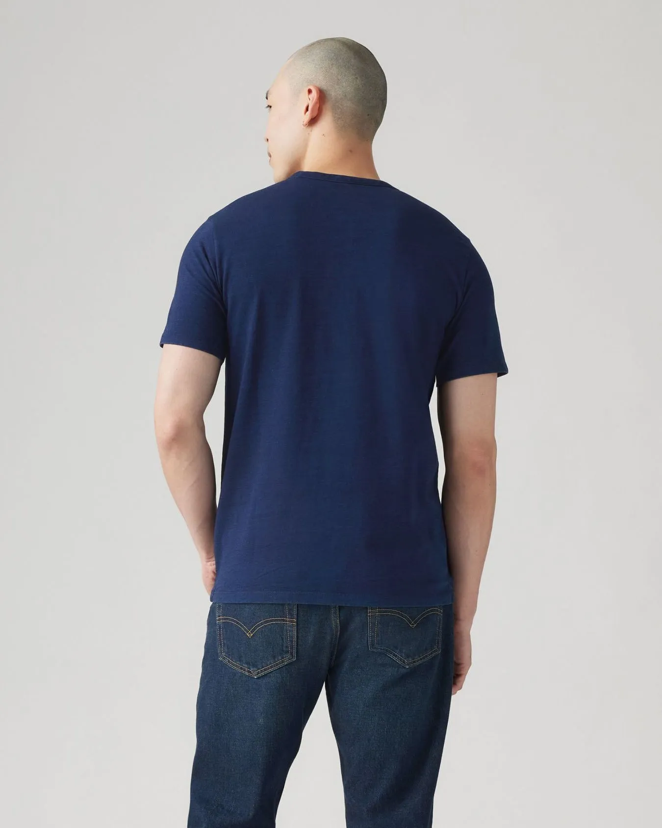 Levi's® S/S Housemark Henley - True Indigo Dark Indigo