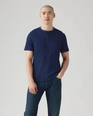 Levi's® S/S Housemark Henley - True Indigo Dark Indigo