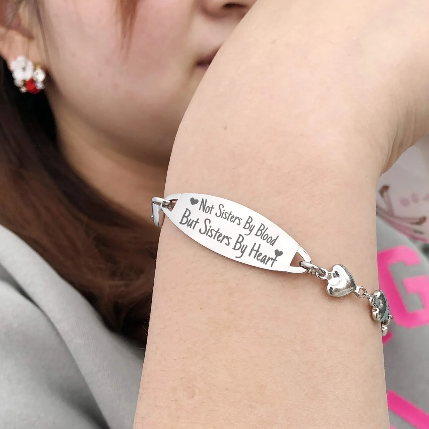 LinnaLove Sister bracelets for 2/3/4 Inspirational bracelets for women the Perfect Friendship Jewelry Gift for Best Friend