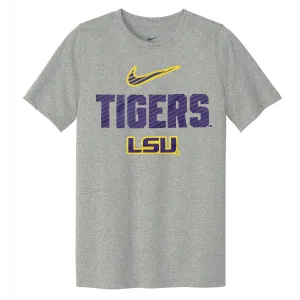 LSU Tigers Nike Preschool Stack Performance Legend Kid's / Youth T-Shirt - Grey