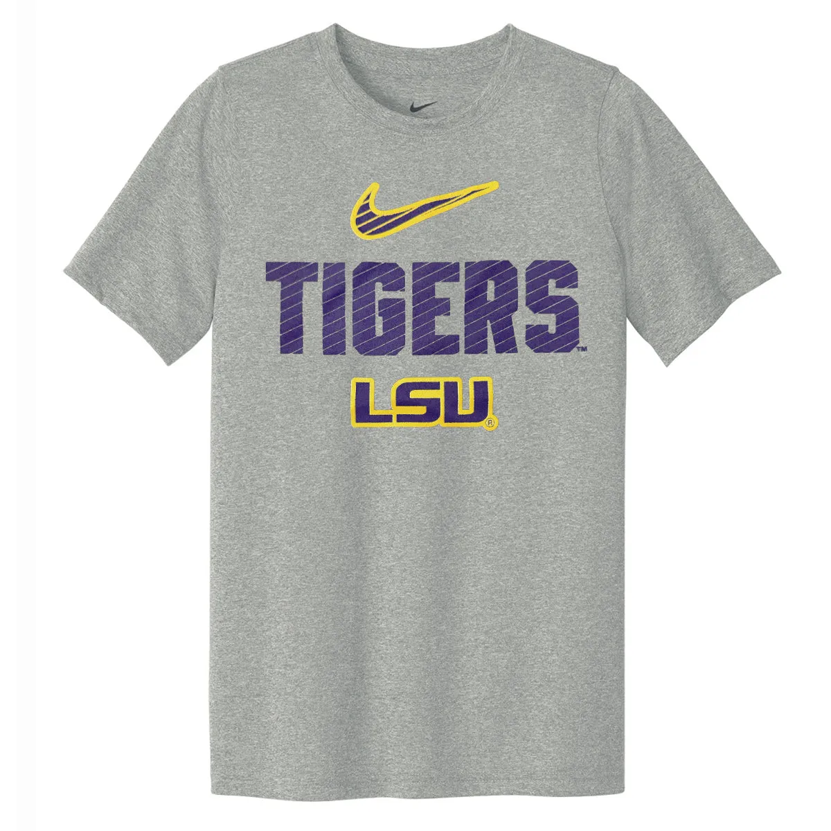 LSU Tigers Nike Preschool Stack Performance Legend Kid's / Youth T-Shirt - Grey