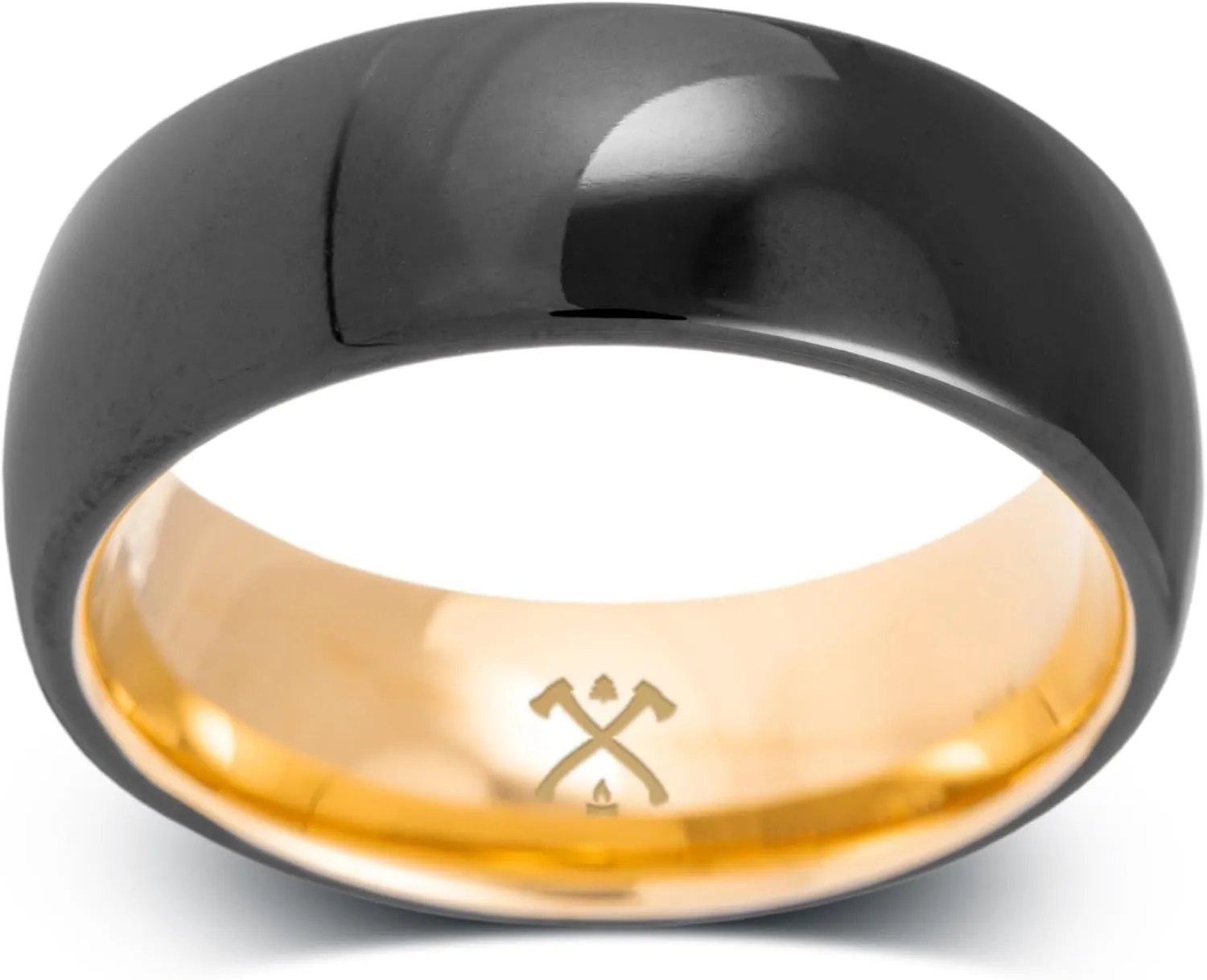 Manly Bands: Mens Black Plated Tungsten and Black Zirconium Wedding Bands and Rings - Comfort Fit and Stylish Black Rings for Men, Free Silicone Ring Included