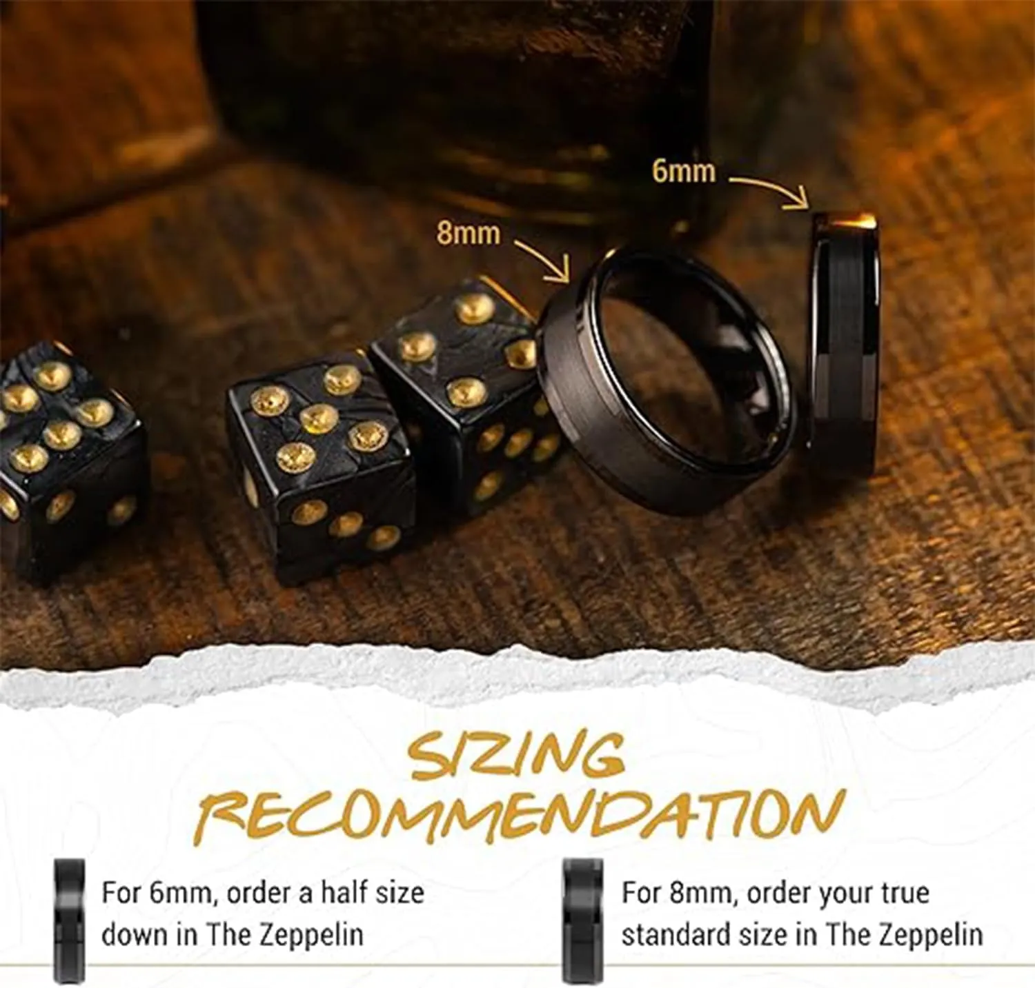 Manly Bands: Mens Black Plated Tungsten and Black Zirconium Wedding Bands and Rings - Comfort Fit and Stylish Black Rings for Men, Free Silicone Ring Included