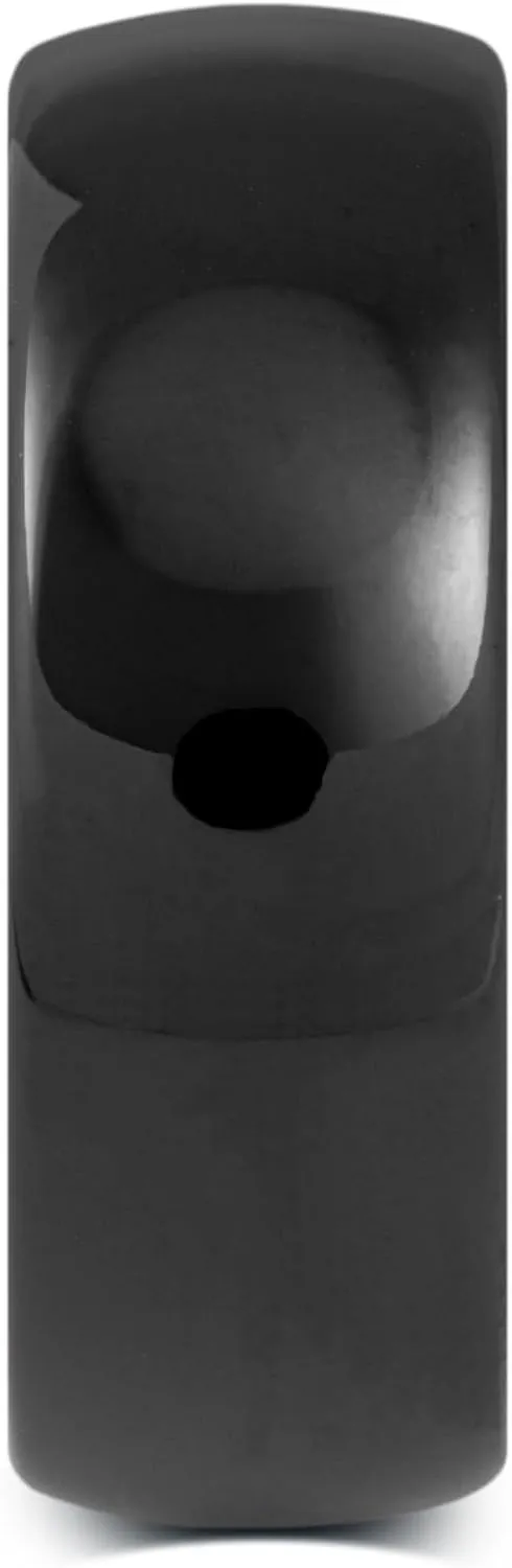Manly Bands: Mens Black Plated Tungsten and Black Zirconium Wedding Bands and Rings - Comfort Fit and Stylish Black Rings for Men, Free Silicone Ring Included