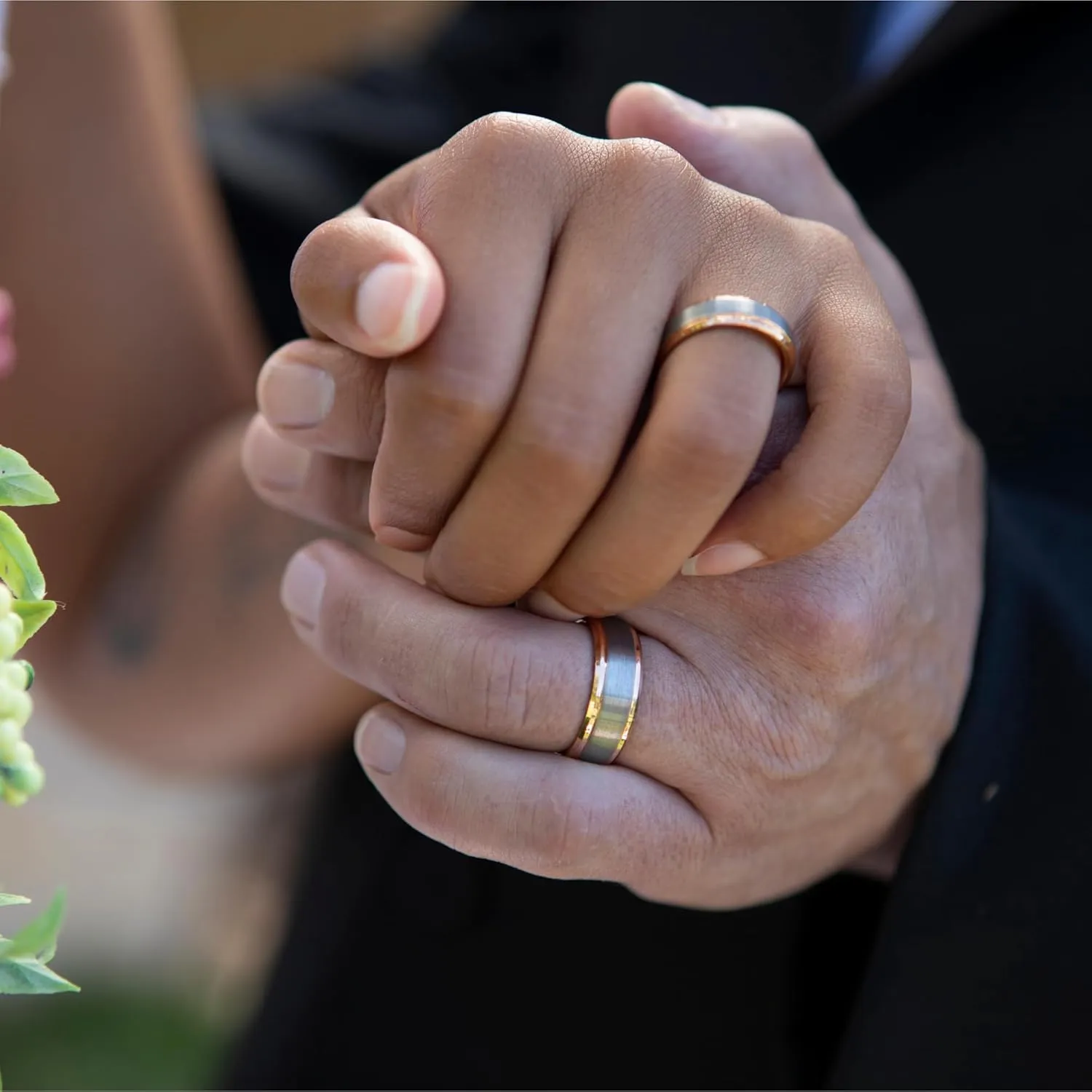Manly Bands: Men's Rose Gold Wedding Bands and Rings - Made With 14K and 18K Rose Gold - Gift for Men - Free Silicone Ring Included