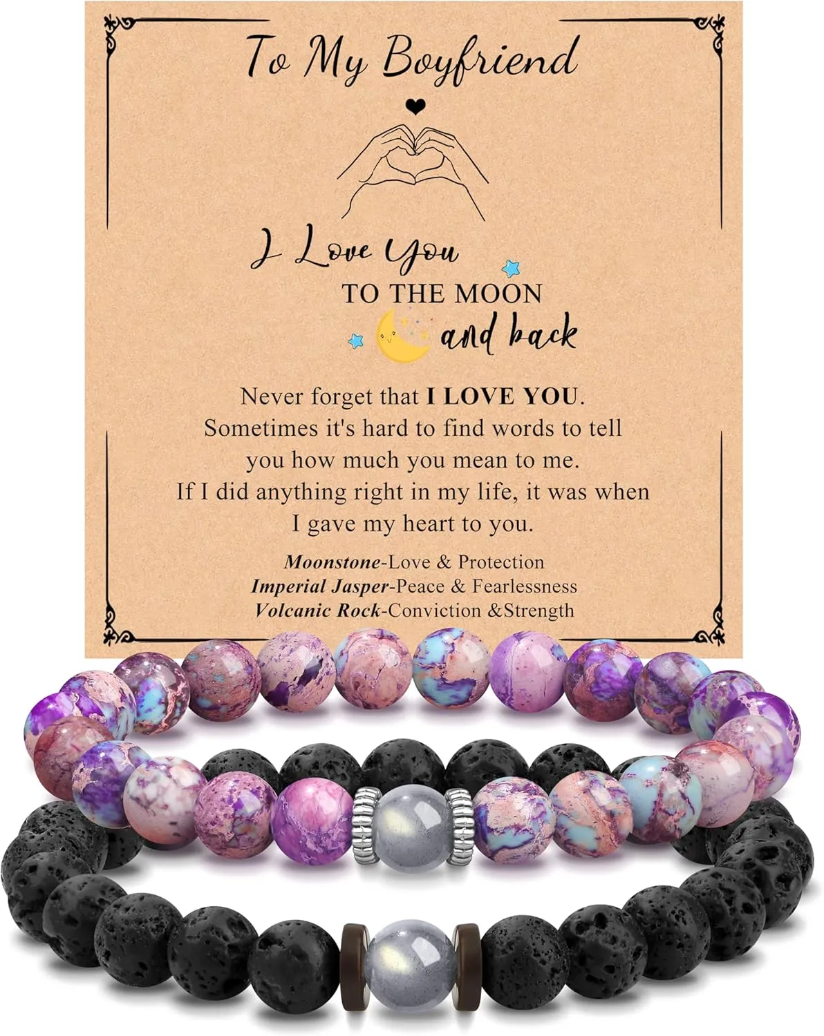 Matching Bracelets for Valentines Day Gifts for Couples Bracelets for Anniversary Birthday Christmas Gifts for Him & Her Couples Gifts for Boyfriend Girlfriend Gifts for Wife Jewelry for Women Men