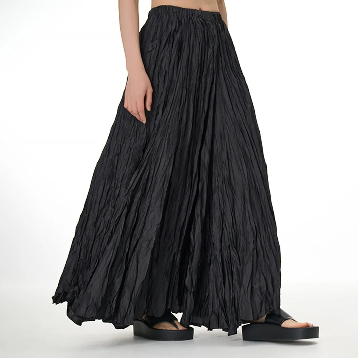 Maxi Long Skirts for Womens Girls Summer Holiday Loose Bohemian Skirt Elastic Waisted A-Line Flowy Swing One Size Skirts