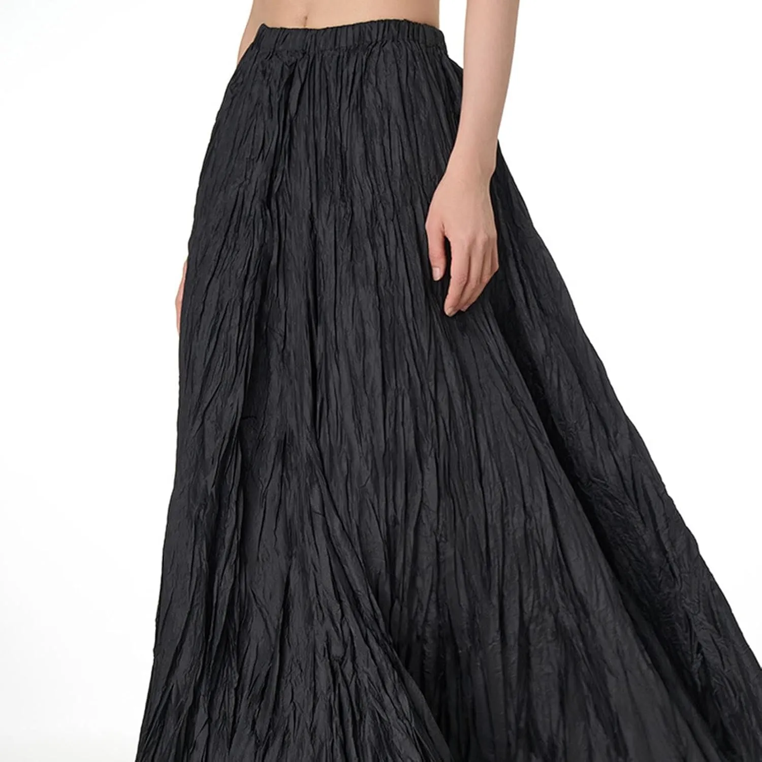 Maxi Long Skirts for Womens Girls Summer Holiday Loose Bohemian Skirt Elastic Waisted A-Line Flowy Swing One Size Skirts