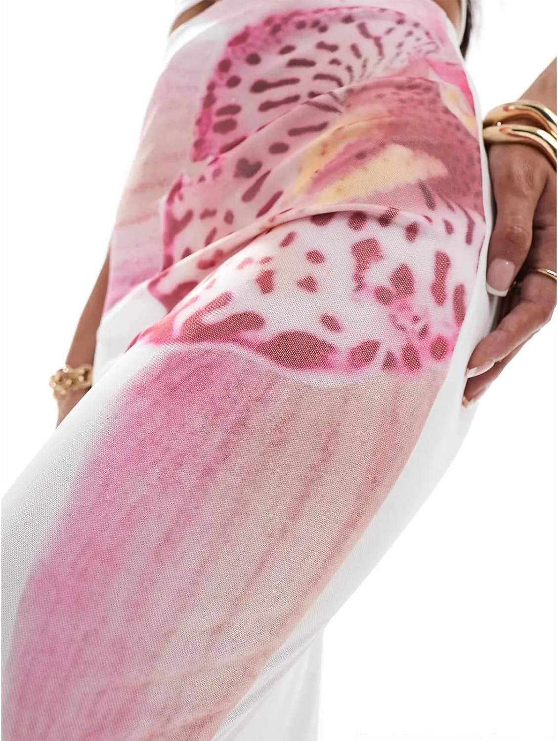 Meiweileya Womens Y2k Ruffle Tank Top Maxi Skirt 2 Piece Sets Silk Floral Crop Sleeveless Dress Going Out Cocktail Club