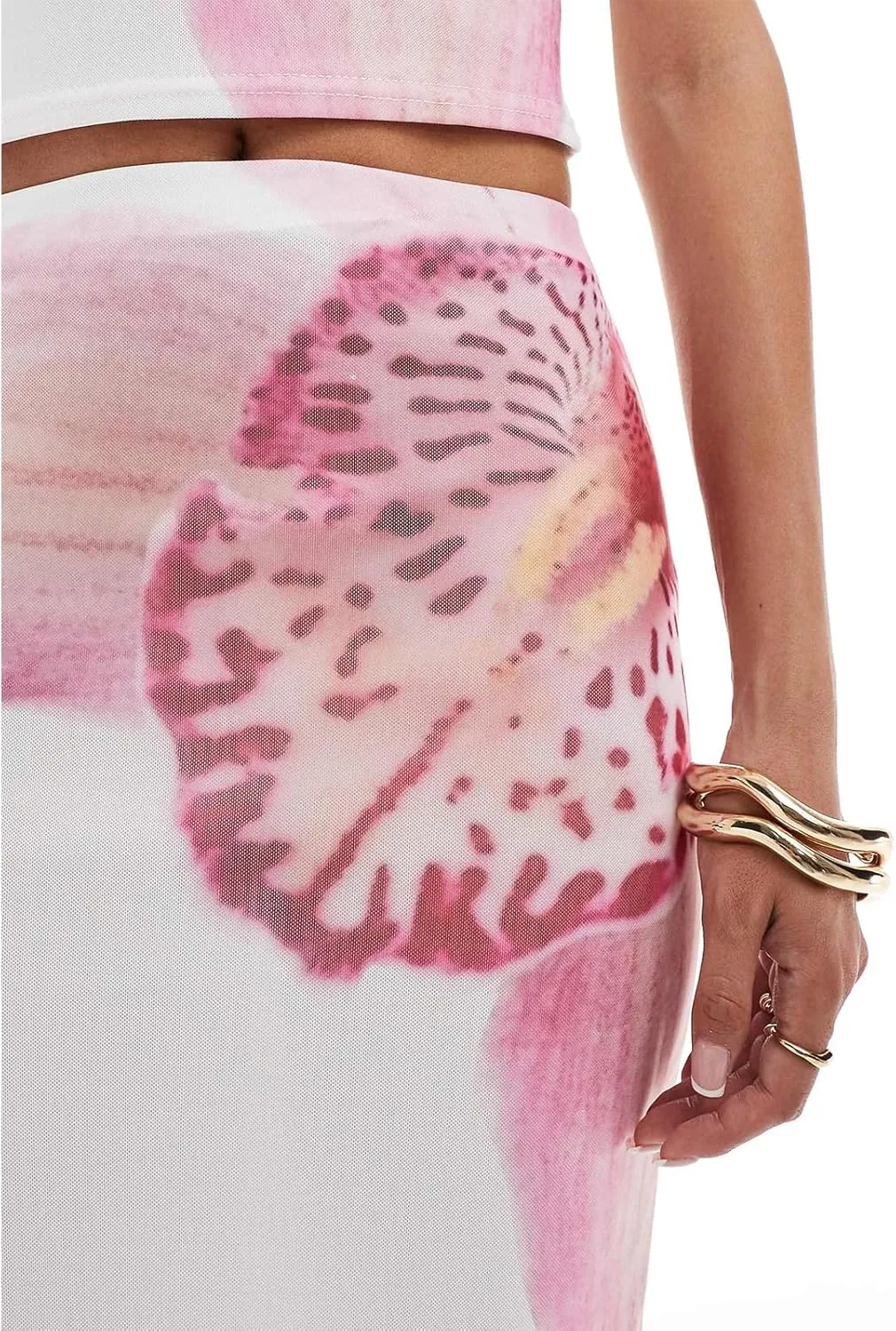 Meiweileya Womens Y2k Ruffle Tank Top Maxi Skirt 2 Piece Sets Silk Floral Crop Sleeveless Dress Going Out Cocktail Club