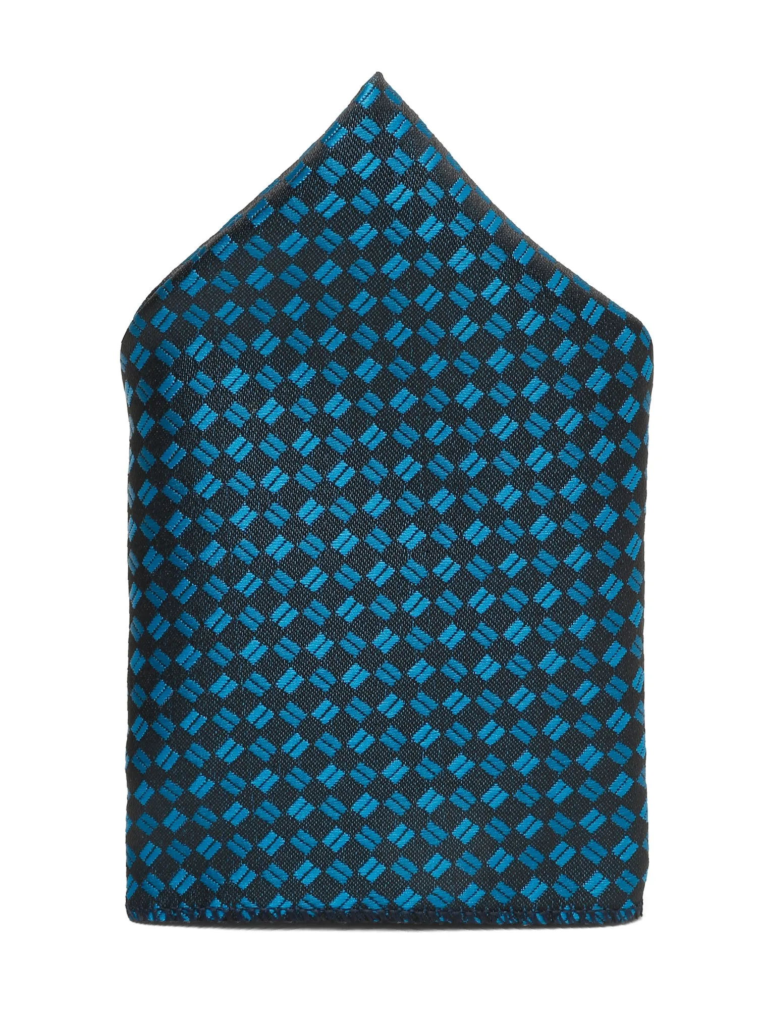Men's Blue Fashion Geometric Pattern Tie Set