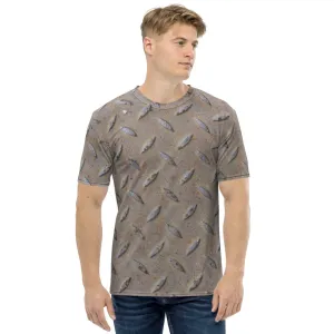 Men's Steel Diamond Plate Design T-shirt, Industrial Shop Shirt, Working Man T-Shirts, All Over Print Shirts