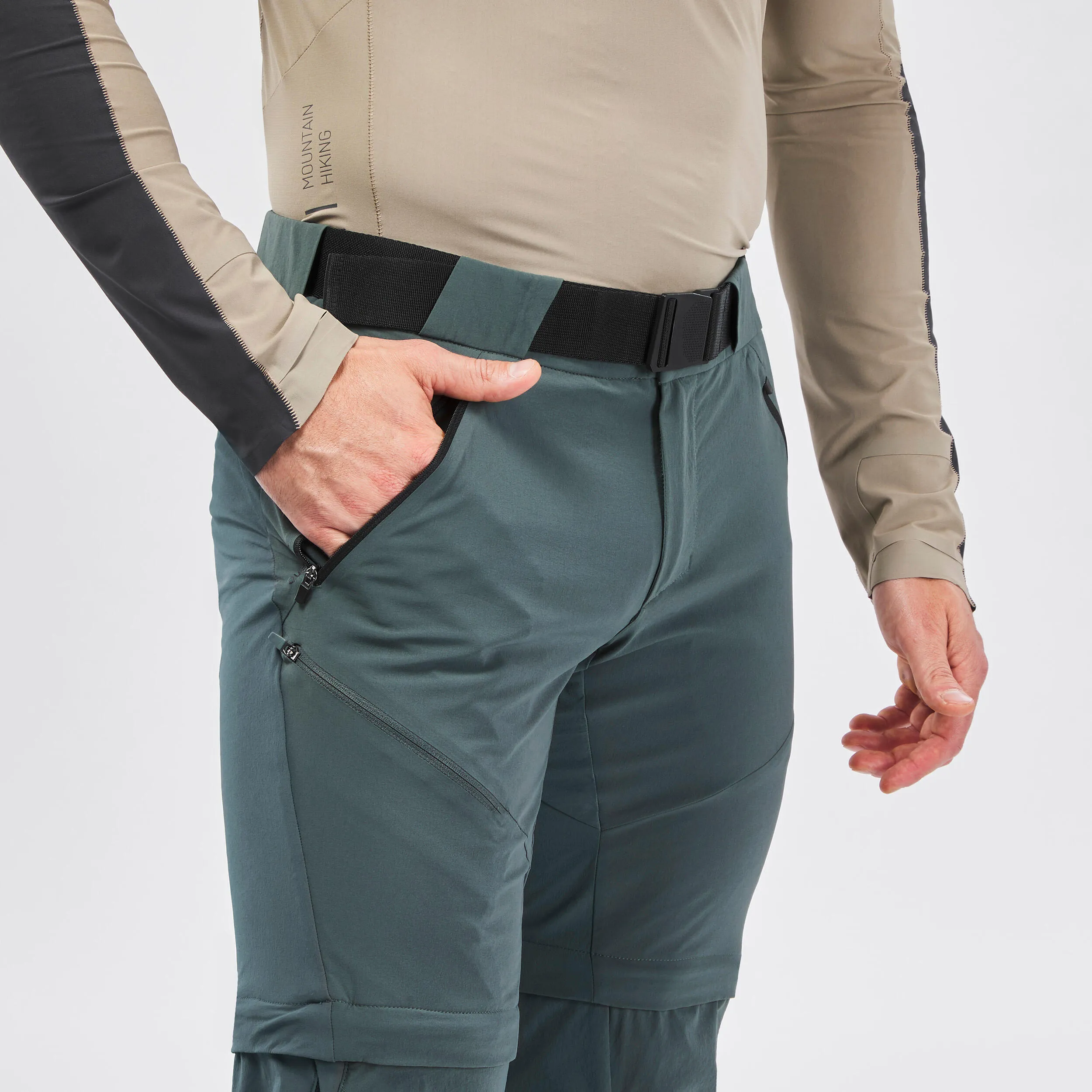 Men's trousers Quechua MH550, dark gray-green