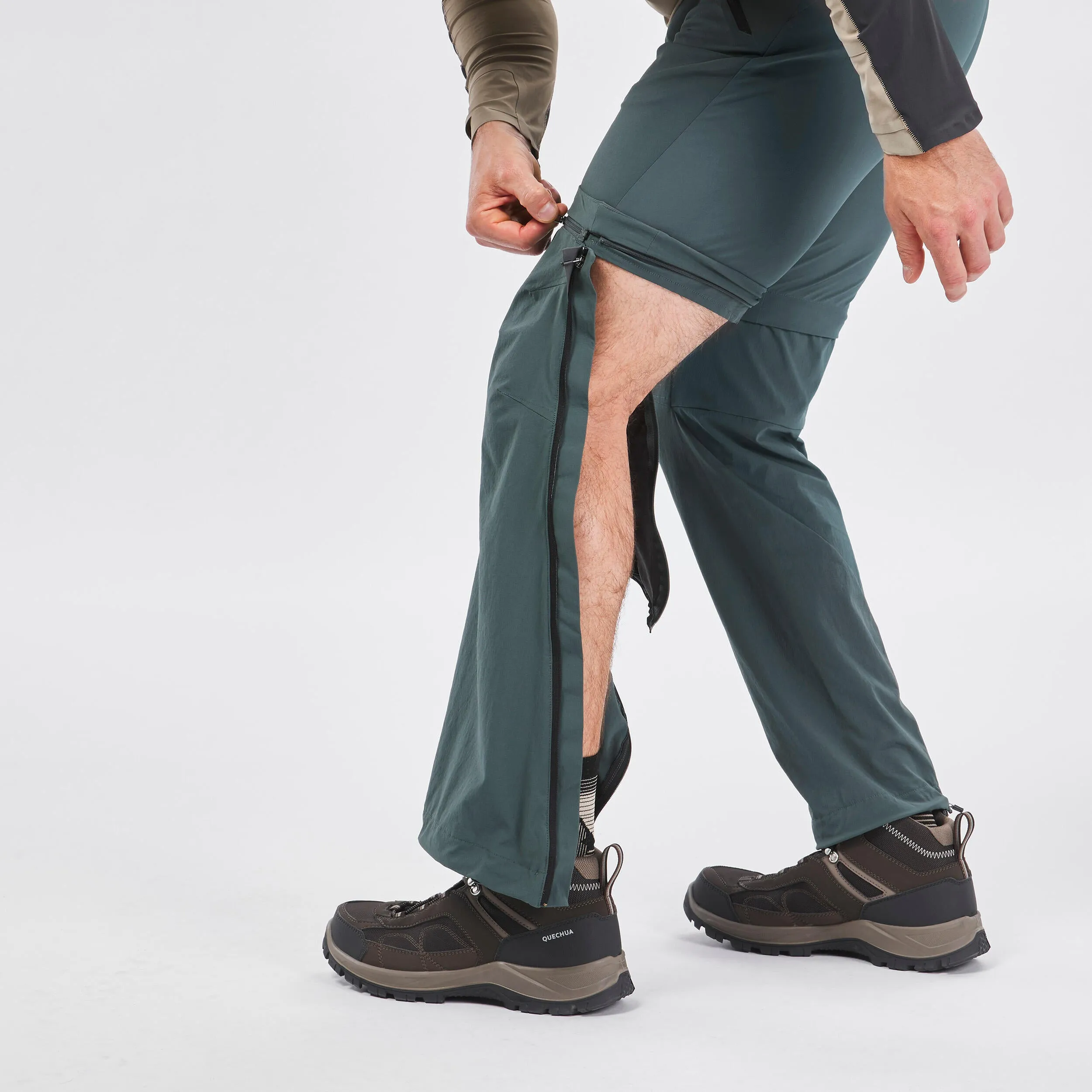 Men's trousers Quechua MH550, dark gray-green