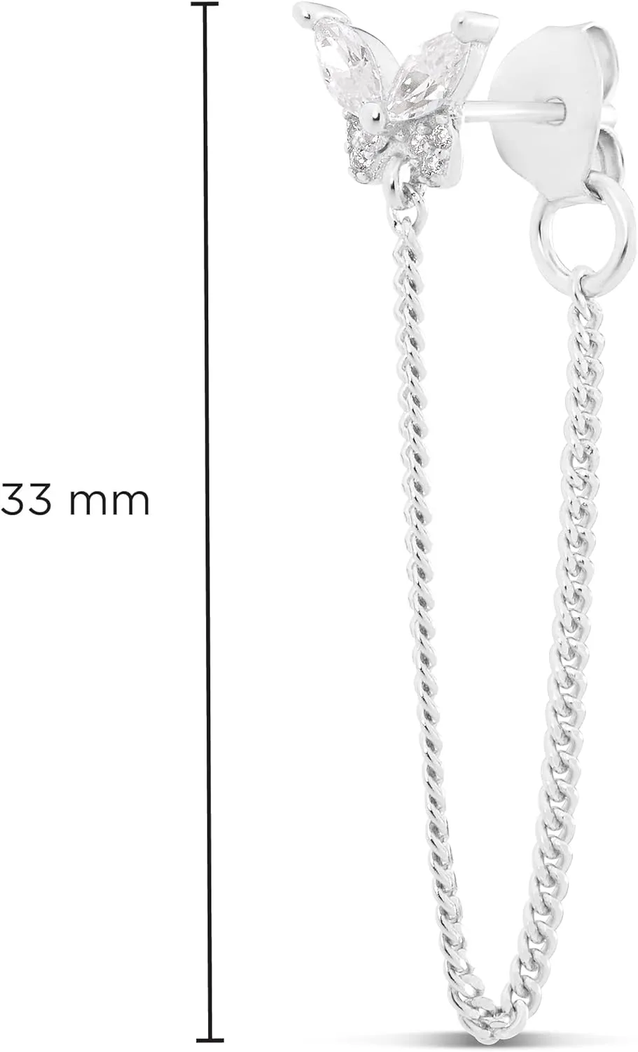 MILLA Silver & Gold Chain Earrings for Women - 14K Gold Butterfly Earrings for Women & More Trendy Earrings Styles - Comfortable Cute Earrings Aesthetic Jewelry