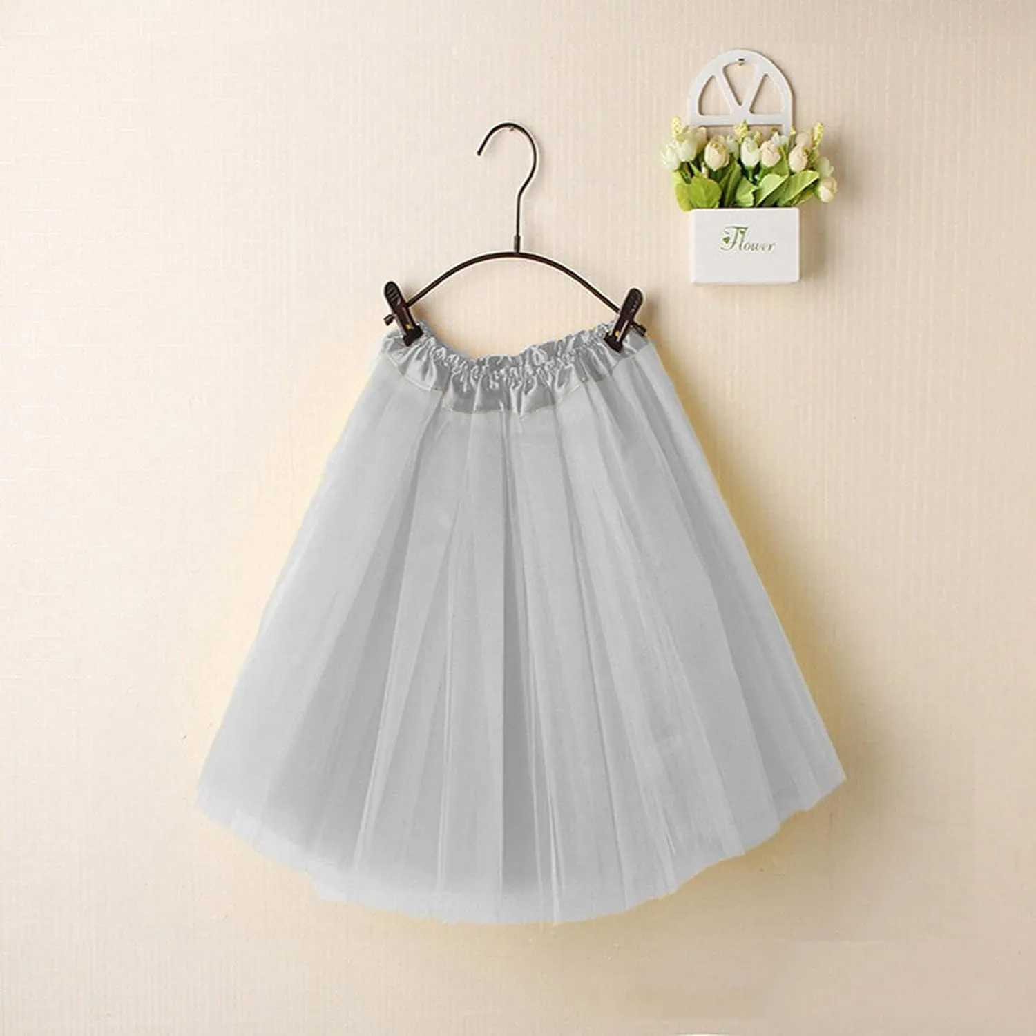 Mini Skirts for Women Multi Layer Mesh A-Line Mesh Elastic High Waisted Short Skirts Summer Beach Pleated Dress