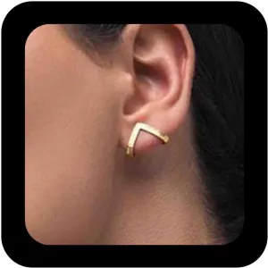 Minimalist Geometric Stud Earrings Gold Claw Stud Earrings V Shape Cuff Stud Earrings Geometric Triangle Earrings Jewelry for Women