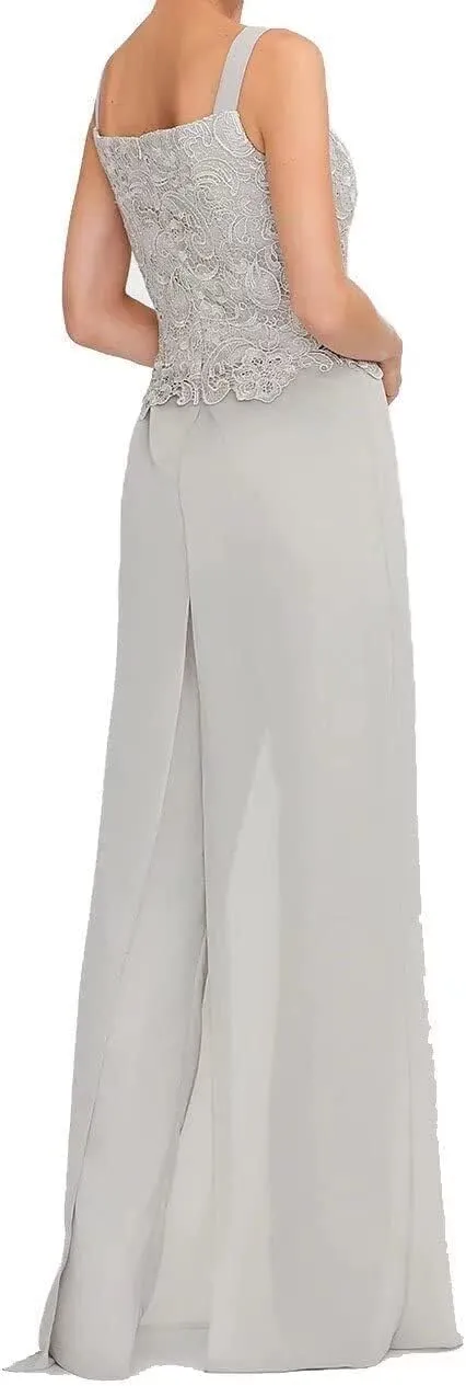 Mother of The Bride Pants Suits 3 Pieces Formal Dresses Mother of The Bride Wedding Party Outfit Evening Dress