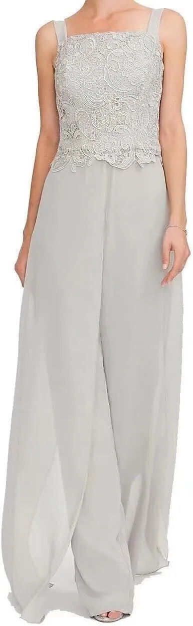Mother of The Bride Pants Suits 3 Pieces Formal Dresses Mother of The Bride Wedding Party Outfit Evening Dress