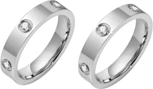 MPRAINBOW Gold Rings for Women, 18K Gold Plated Stainless Steel Cubic Zirconia Friendship Band Wedding Party Trendy Jewelry Gift Non-Tarnish,Christmas Birthday Gifts for Her Girlfriend