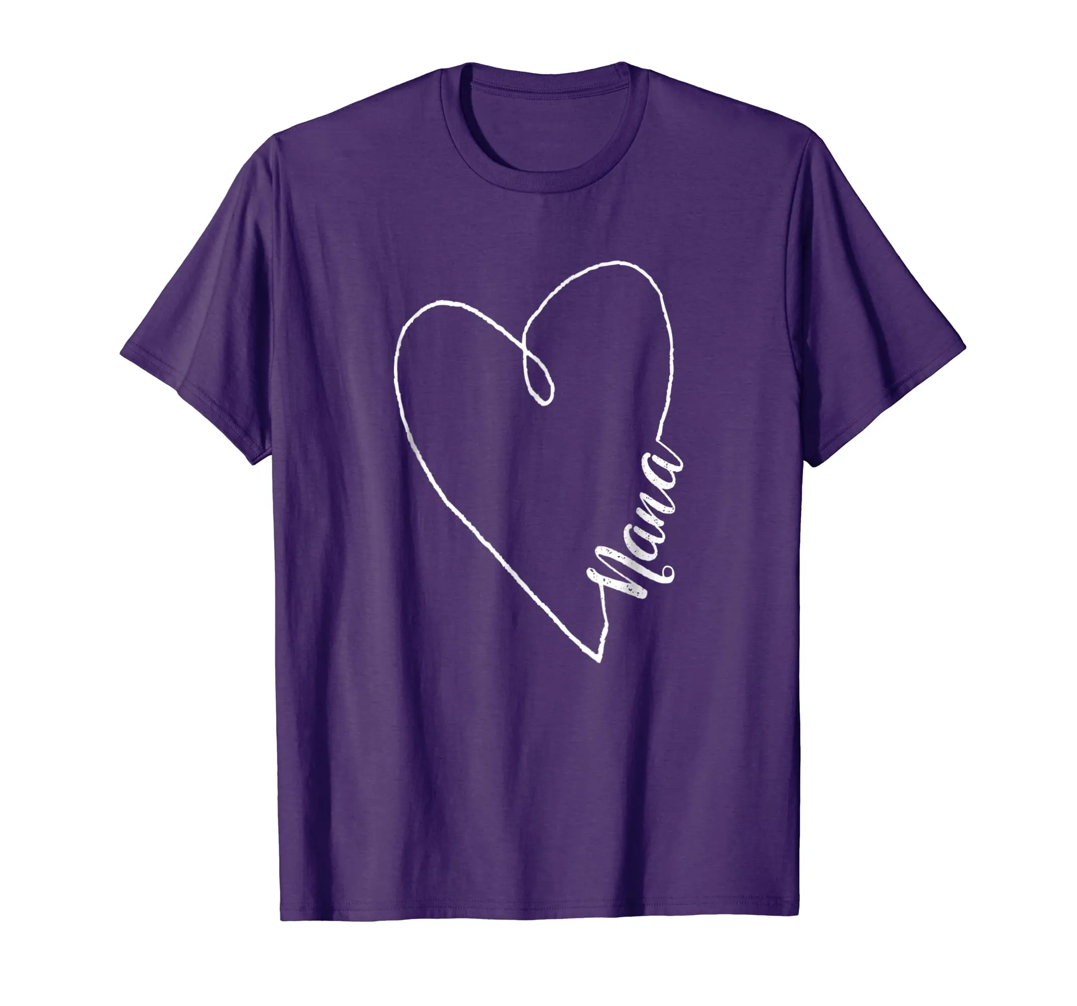 Nana Heart Shirt Light Mother Day Gift