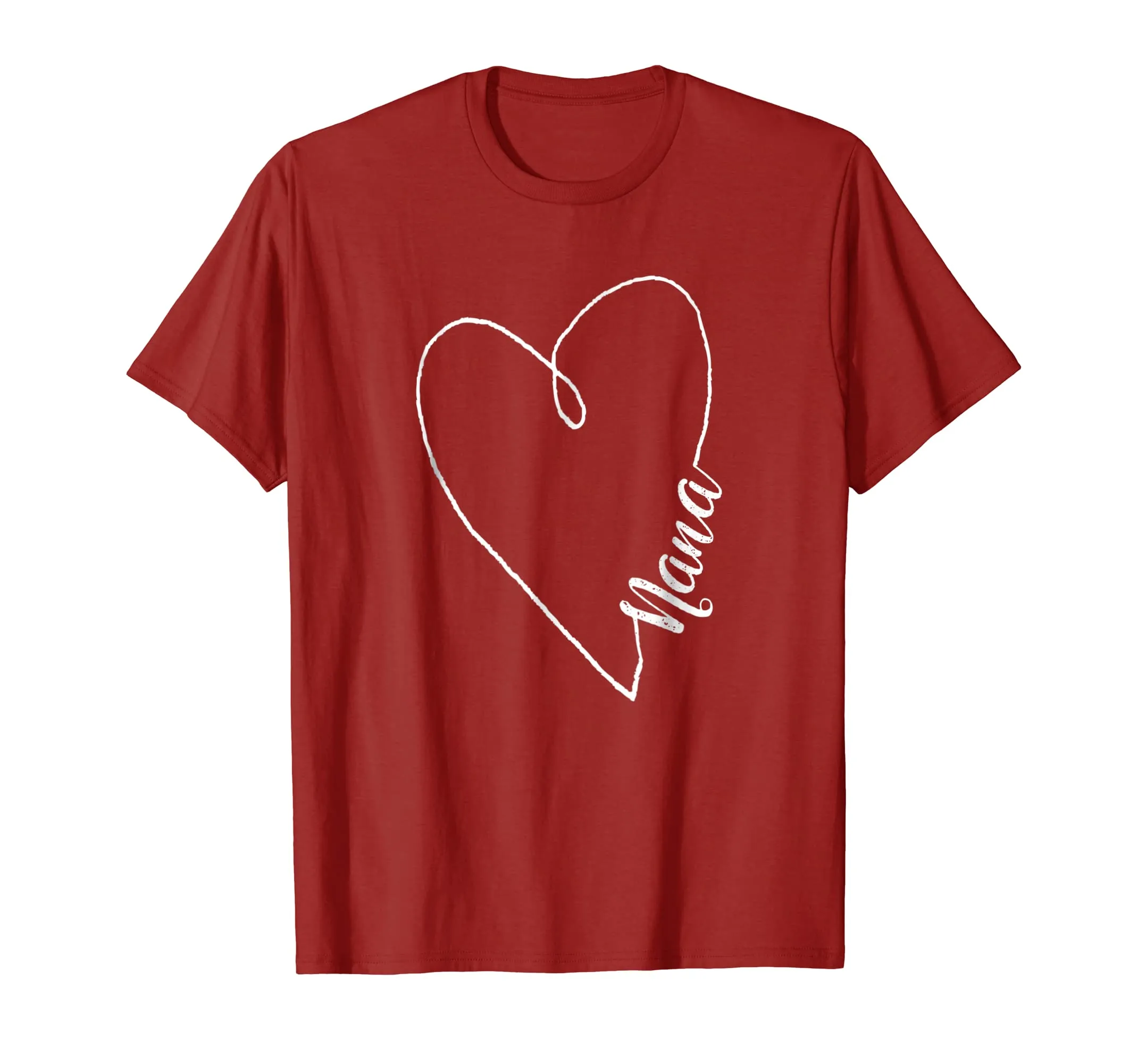 Nana Heart Shirt Light Mother Day Gift