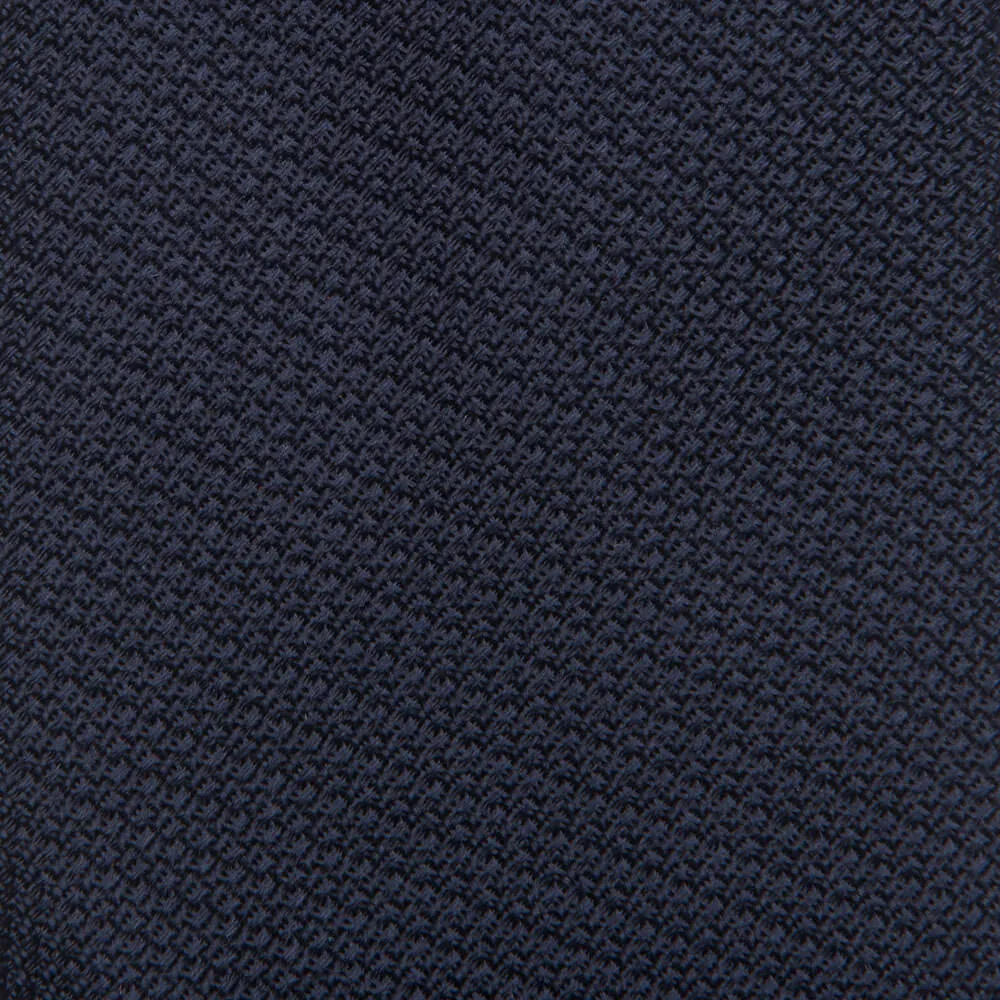 Navy Blue Grenadine Silk Tie